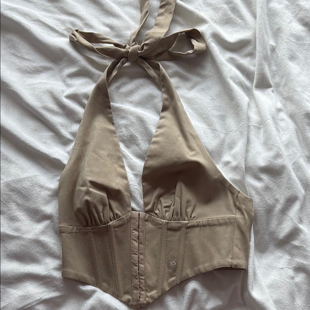 Tan Halter Top